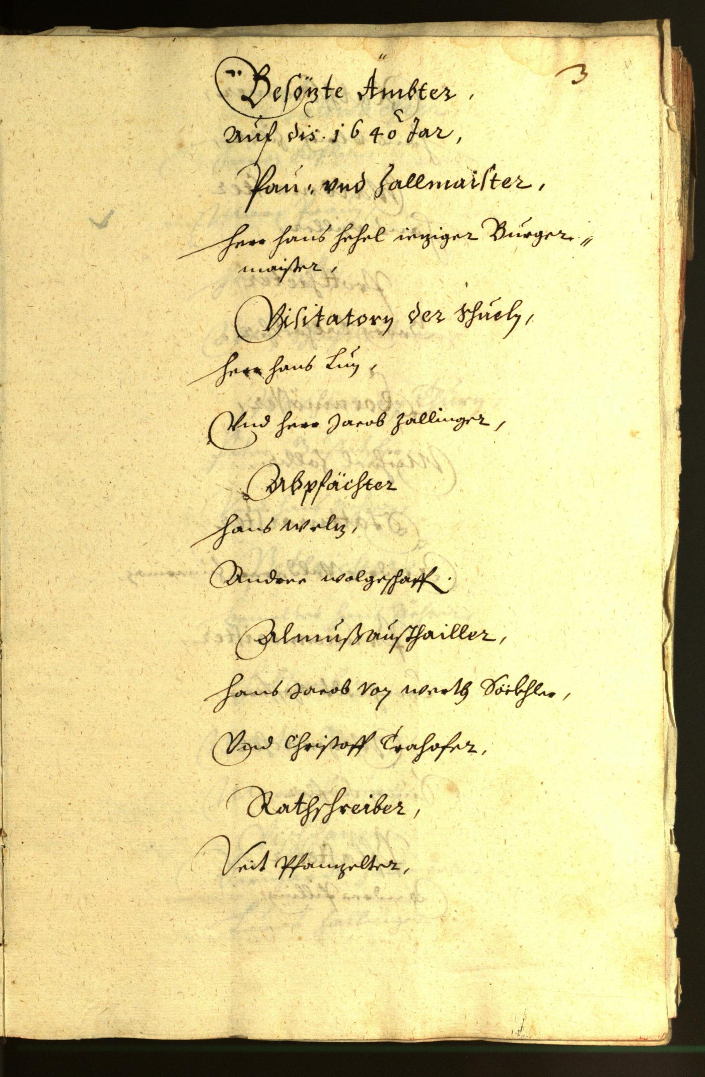 Stadtarchiv Bozen - BOhisto Ratsprotokoll 1640 