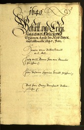 Stadtarchiv Bozen - BOhisto Ratsprotokoll 1640 - 