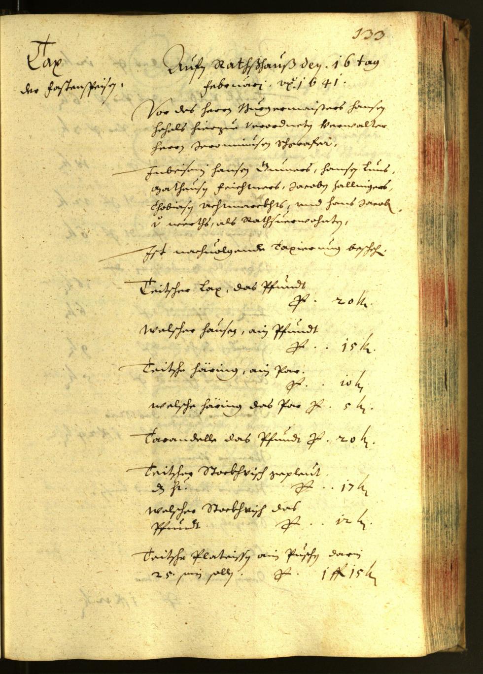 Stadtarchiv Bozen - BOhisto Ratsprotokoll 1641 