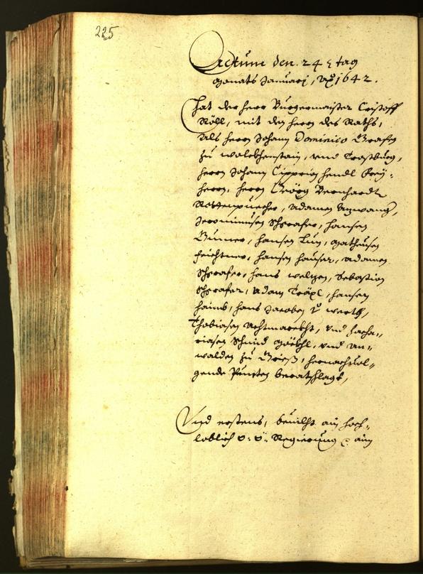 Stadtarchiv Bozen - BOhisto Ratsprotokoll 1641 
