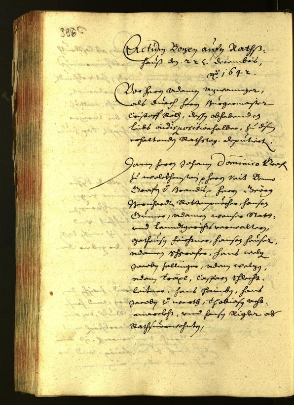 Stadtarchiv Bozen - BOhisto Ratsprotokoll 1642 