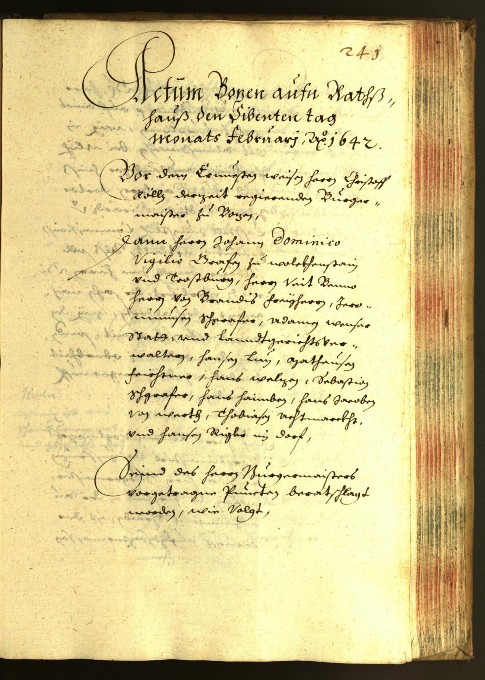 Civic Archives of Bozen-Bolzano - BOhisto Minutes of the council 1642 