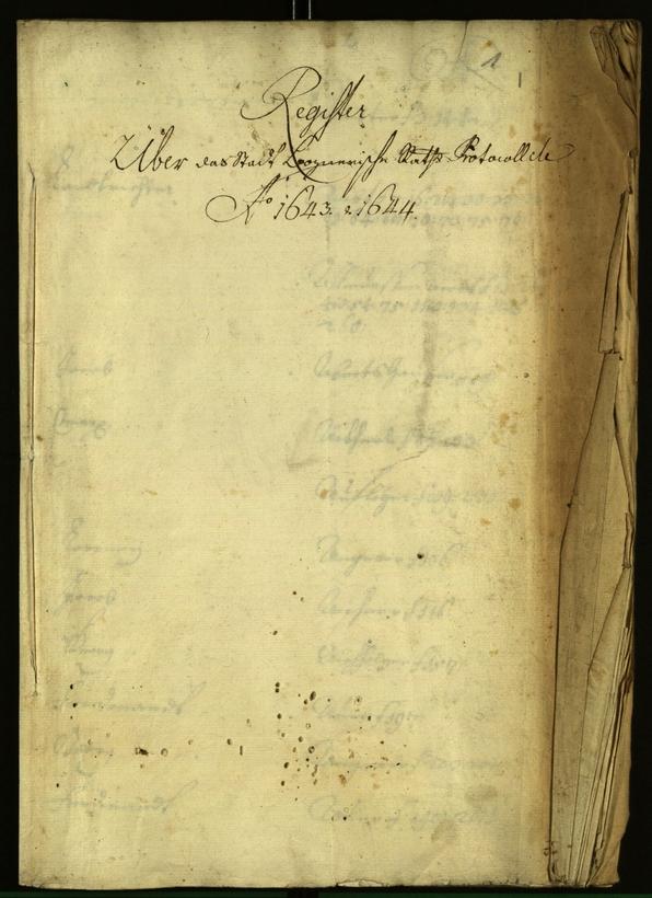 Civic Archives of Bozen-Bolzano - BOhisto Minutes of the council 1643/44 