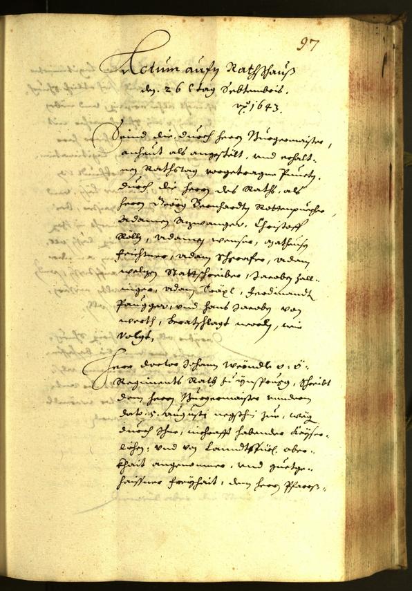 Civic Archives of Bozen-Bolzano - BOhisto Minutes of the council 1643 