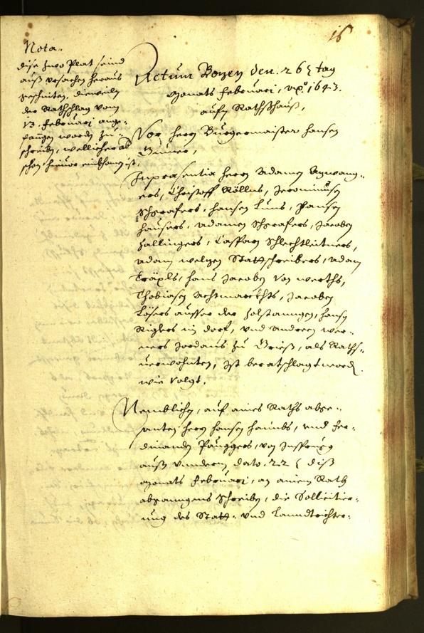 Civic Archives of Bozen-Bolzano - BOhisto Minutes of the council 1643 