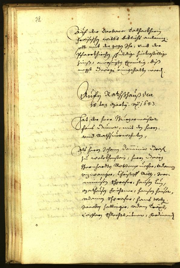 Civic Archives of Bozen-Bolzano - BOhisto Minutes of the council 1643 