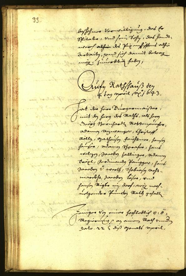 Civic Archives of Bozen-Bolzano - BOhisto Minutes of the council 1643 