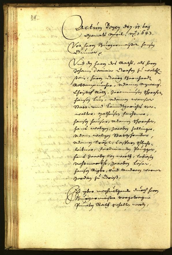 Civic Archives of Bozen-Bolzano - BOhisto Minutes of the council 1643 