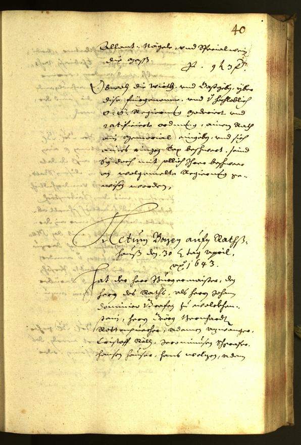 Stadtarchiv Bozen - BOhisto Ratsprotokoll 1643 