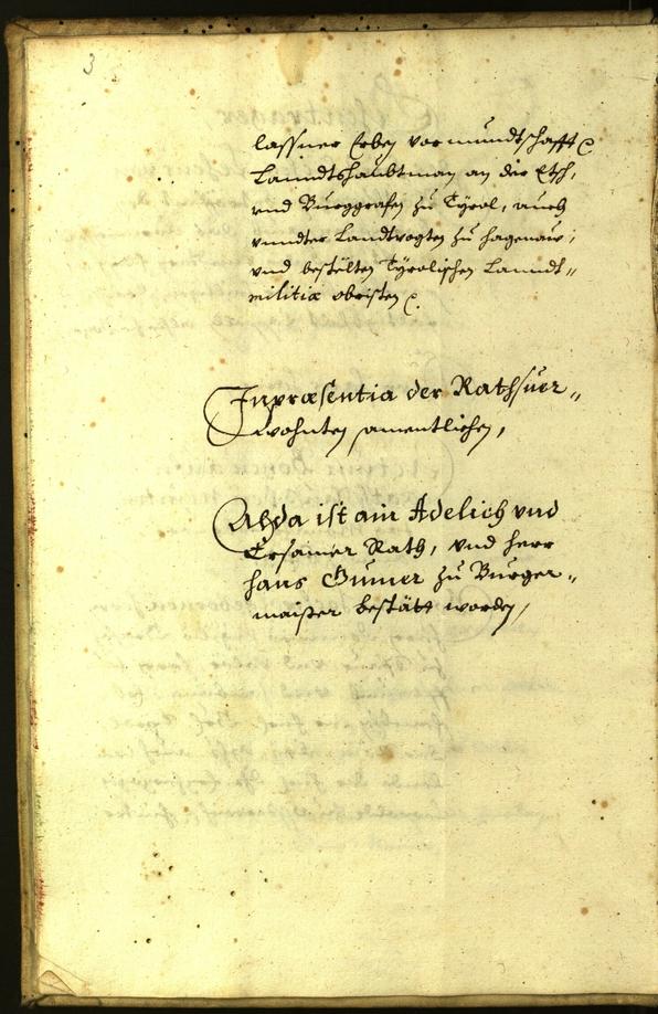 Civic Archives of Bozen-Bolzano - BOhisto Minutes of the council 1643 