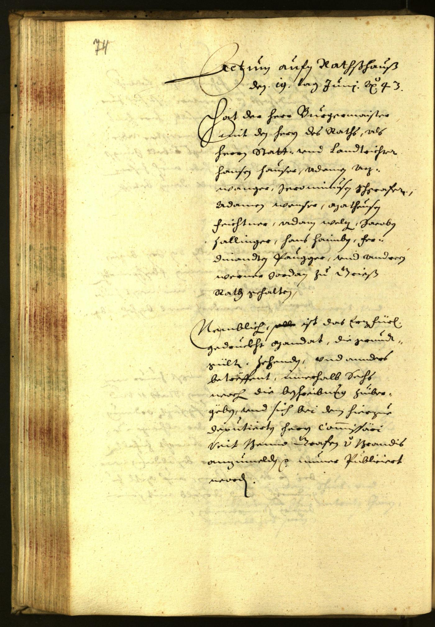 Civic Archives of Bozen-Bolzano - BOhisto Minutes of the council 1643 