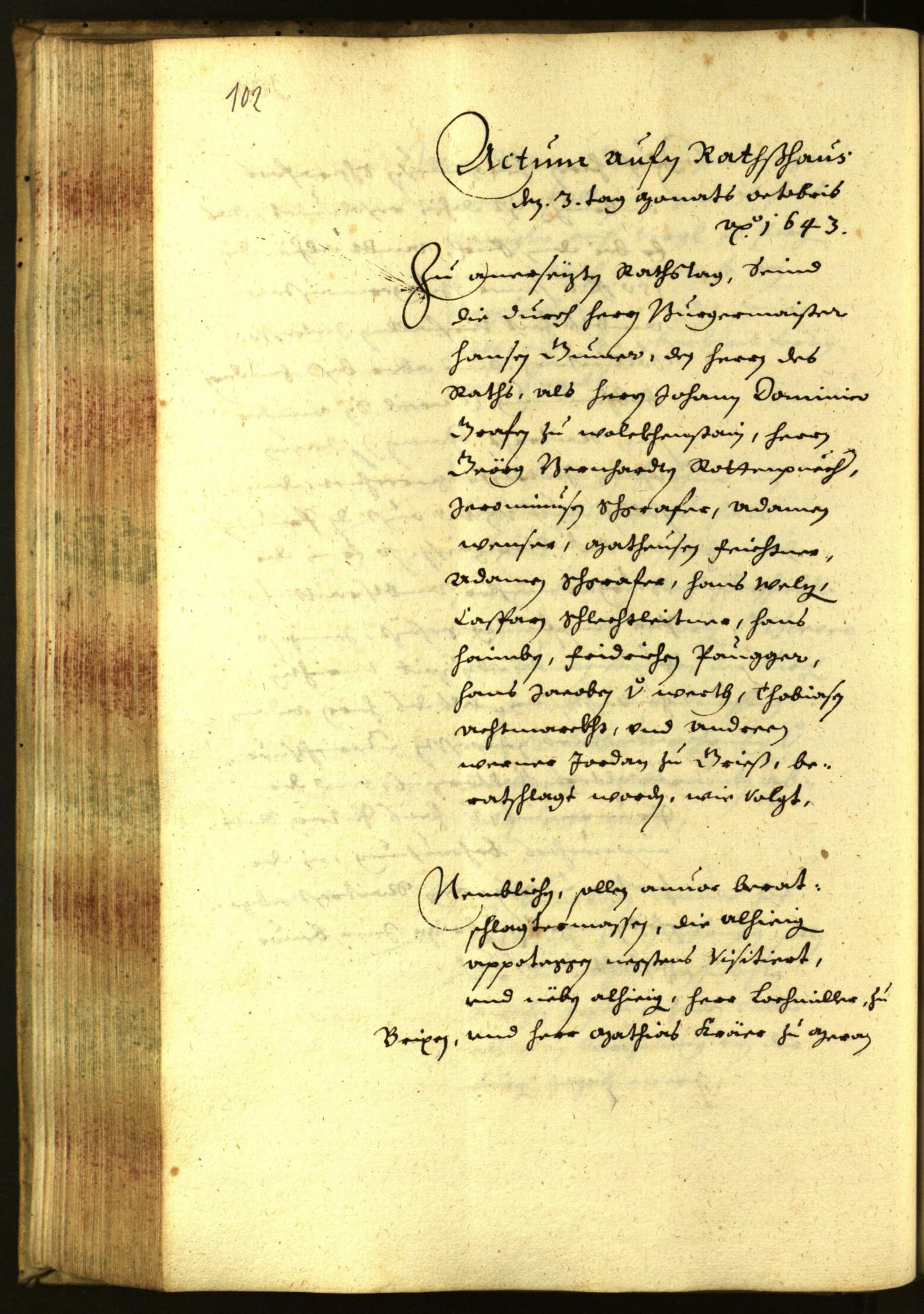 Civic Archives of Bozen-Bolzano - BOhisto Minutes of the council 1643 