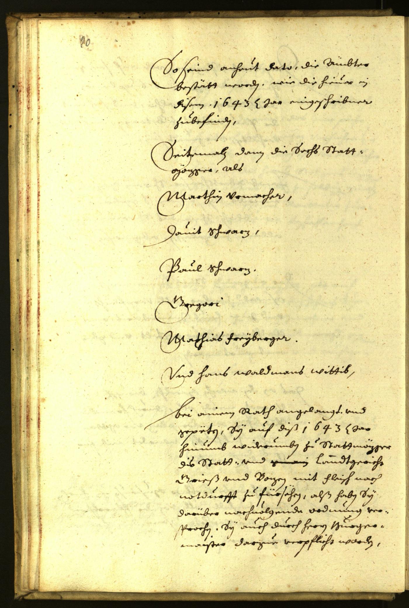 Civic Archives of Bozen-Bolzano - BOhisto Minutes of the council 1643 