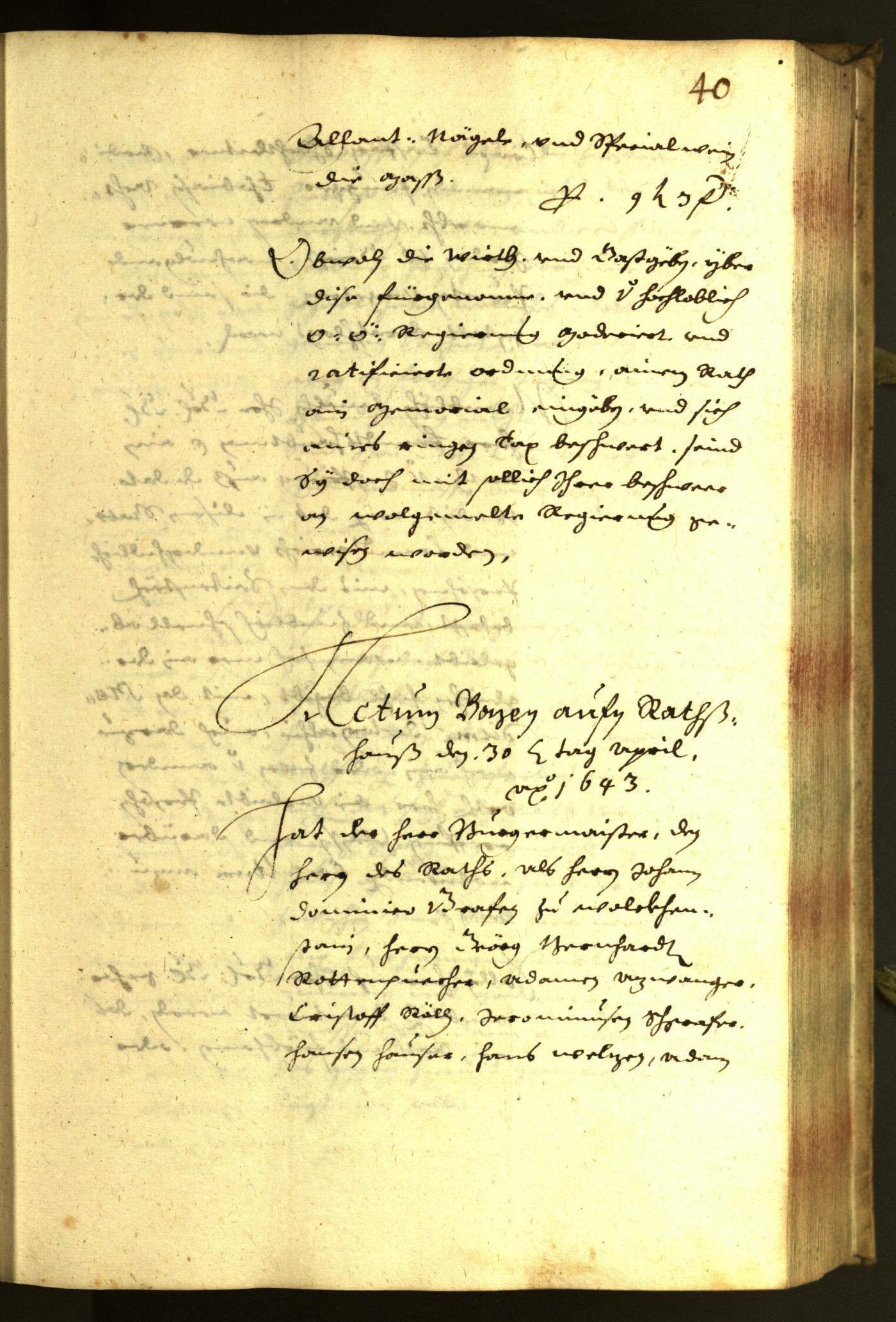 Civic Archives of Bozen-Bolzano - BOhisto Minutes of the council 1643 