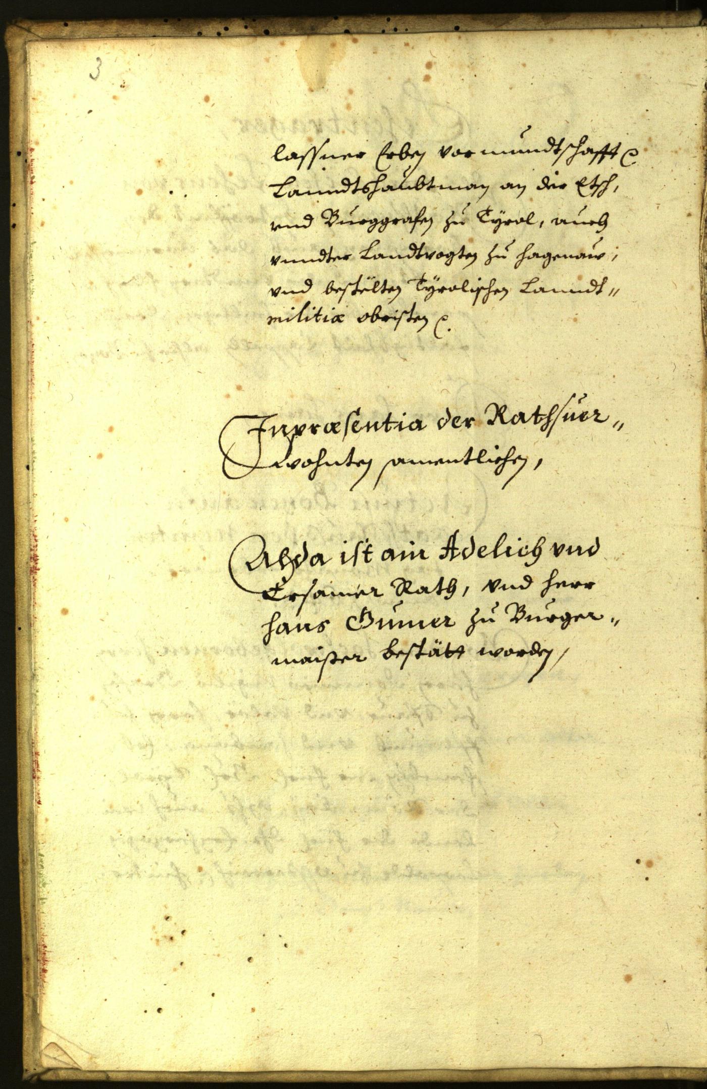 Stadtarchiv Bozen - BOhisto Ratsprotokoll 1643 