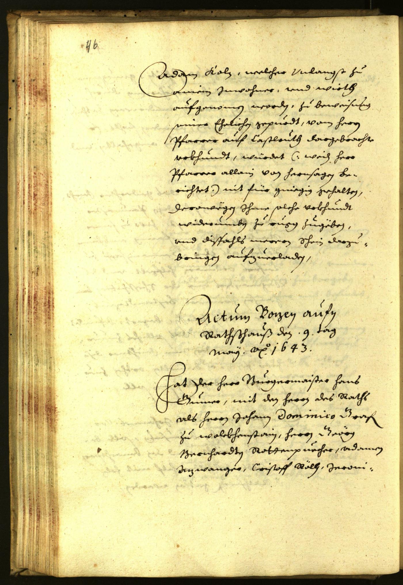 Stadtarchiv Bozen - BOhisto Ratsprotokoll 1643 