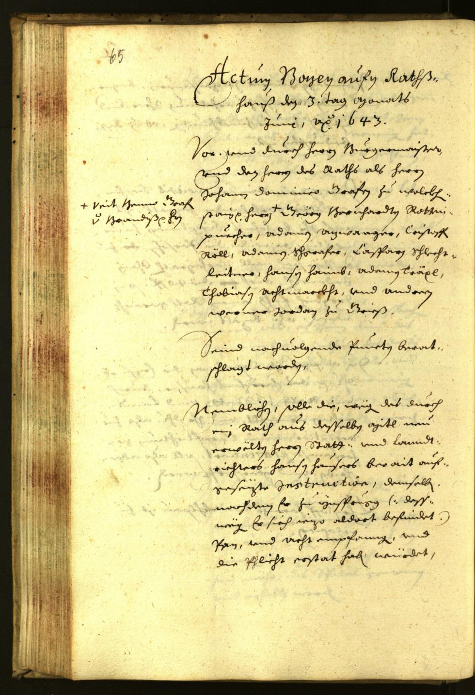 Civic Archives of Bozen-Bolzano - BOhisto Minutes of the council 1643 