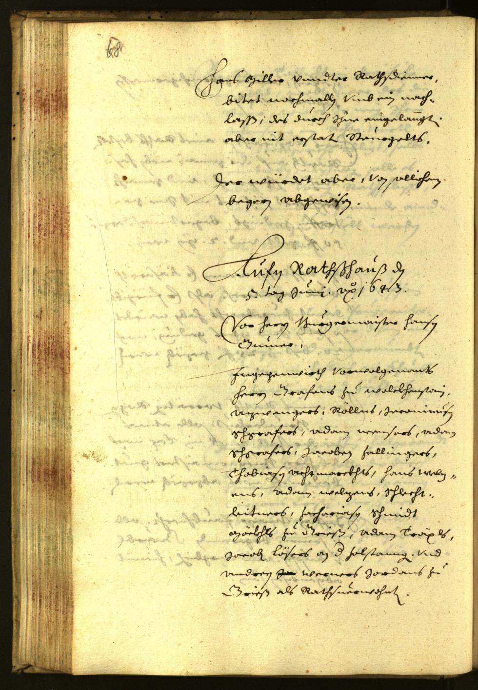 Civic Archives of Bozen-Bolzano - BOhisto Minutes of the council 1643 