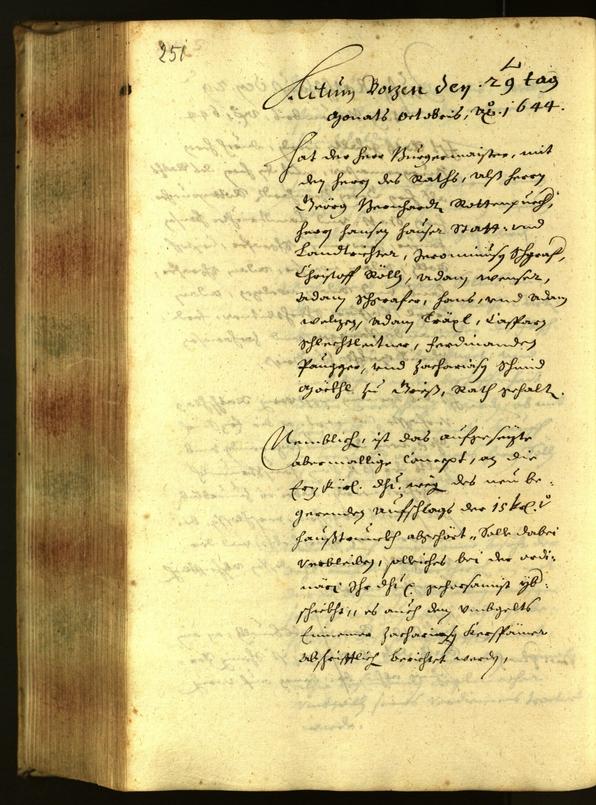 Civic Archives of Bozen-Bolzano - BOhisto Minutes of the council 1644 