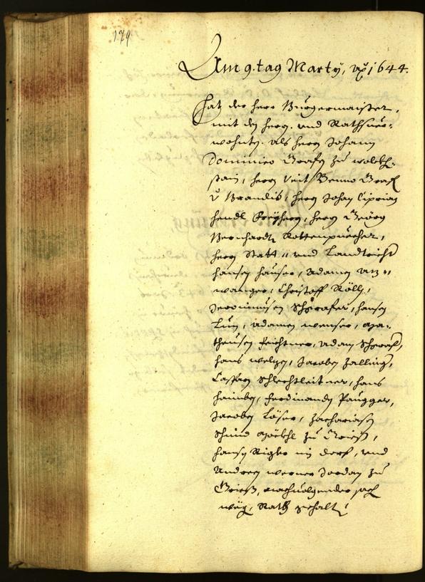 Stadtarchiv Bozen - BOhisto Ratsprotokoll 1644 