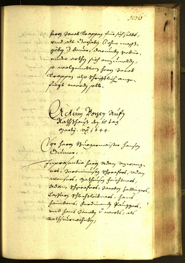 Stadtarchiv Bozen - BOhisto Ratsprotokoll 1644 