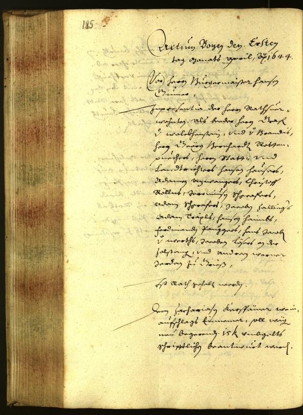 Stadtarchiv Bozen - BOhisto Ratsprotokoll 1644 