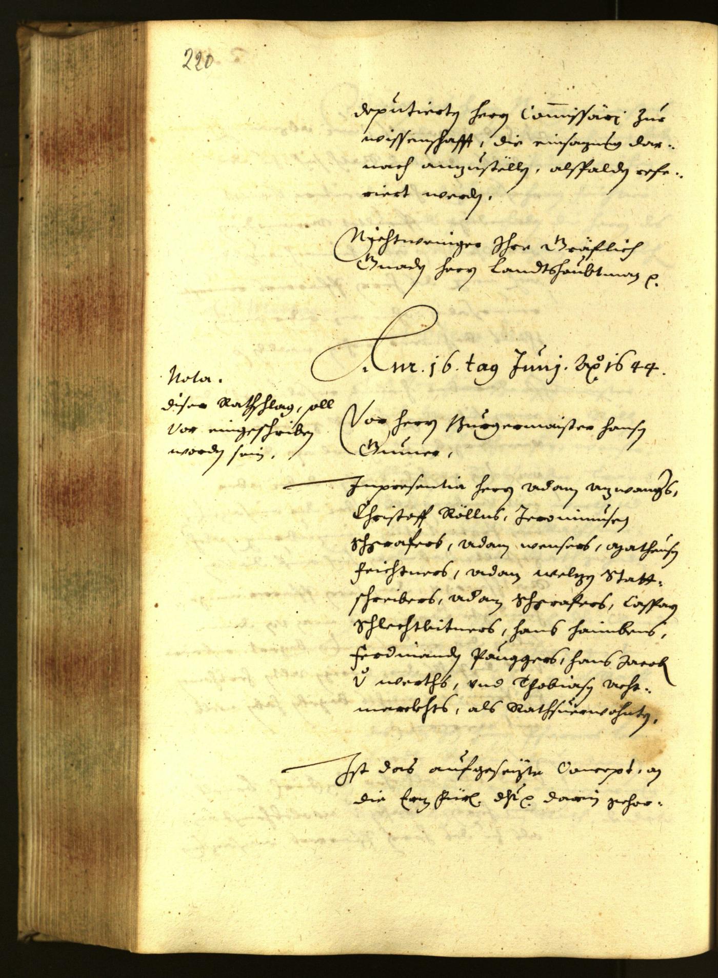 Civic Archives of Bozen-Bolzano - BOhisto Minutes of the council 1644 