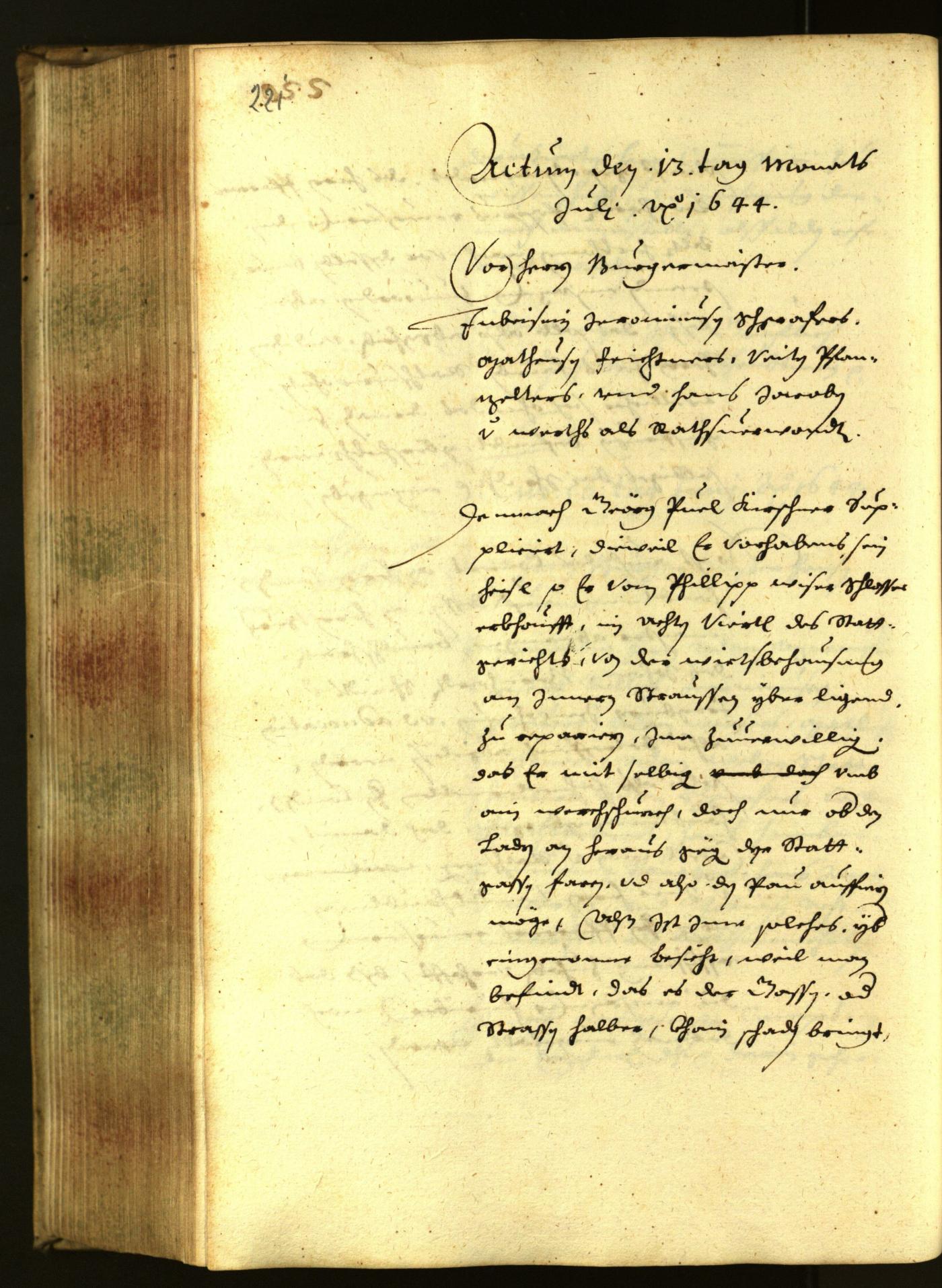 Civic Archives of Bozen-Bolzano - BOhisto Minutes of the council 1644 