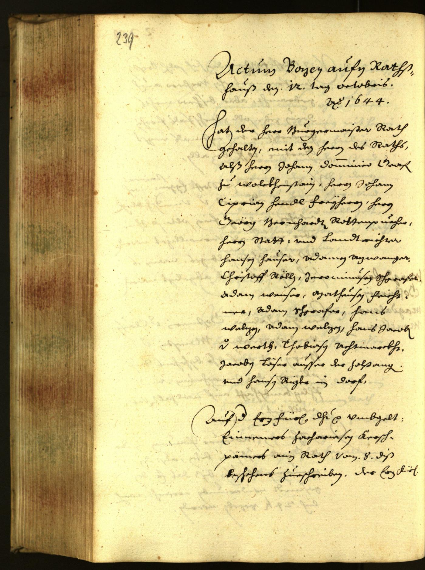 Civic Archives of Bozen-Bolzano - BOhisto Minutes of the council 1644 