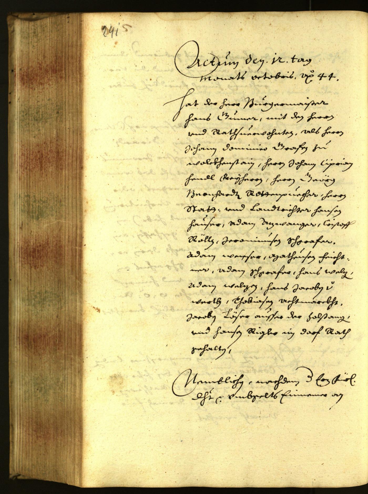 Civic Archives of Bozen-Bolzano - BOhisto Minutes of the council 1644 