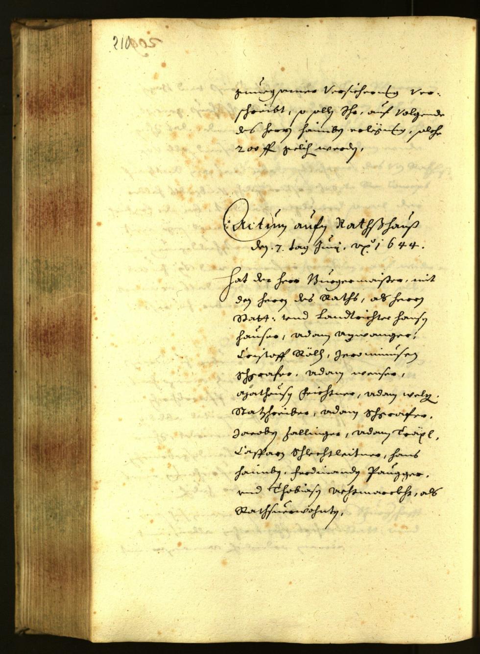 Civic Archives of Bozen-Bolzano - BOhisto Minutes of the council 1644 