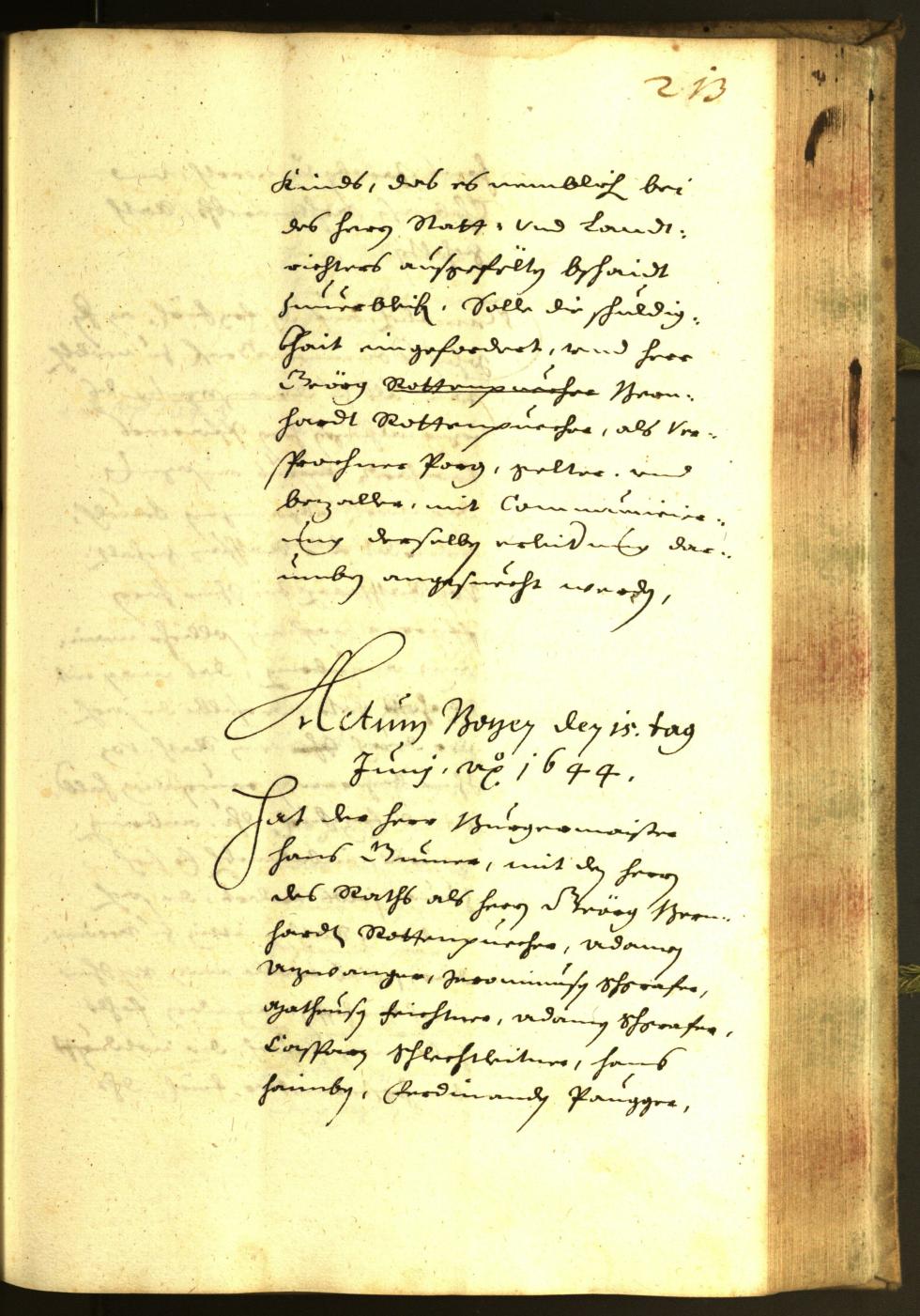 Civic Archives of Bozen-Bolzano - BOhisto Minutes of the council 1644 