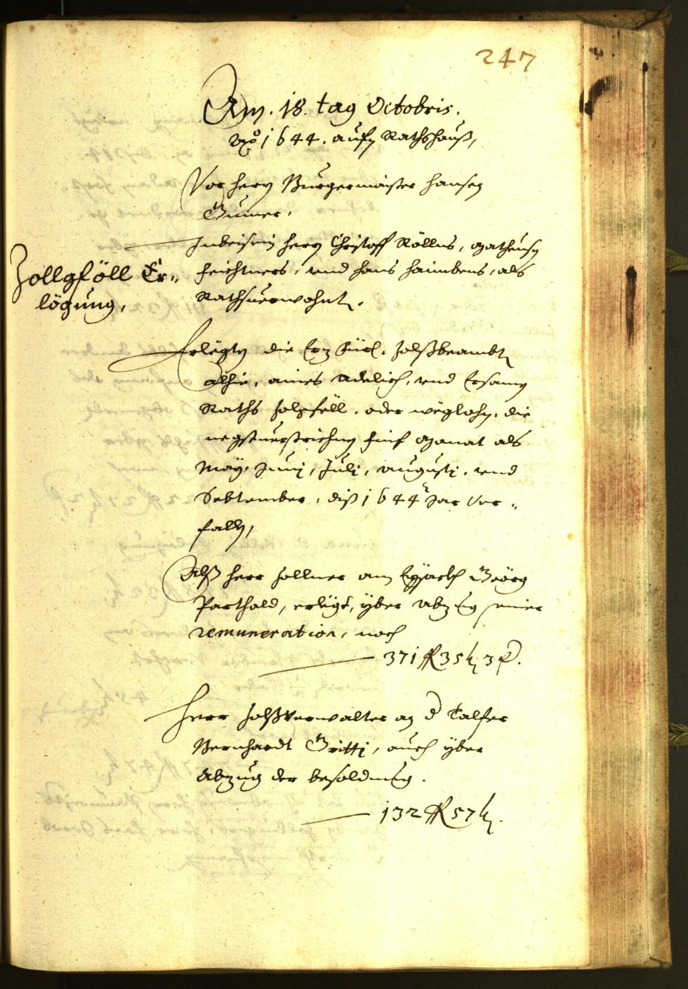 Stadtarchiv Bozen - BOhisto Ratsprotokoll 1644 