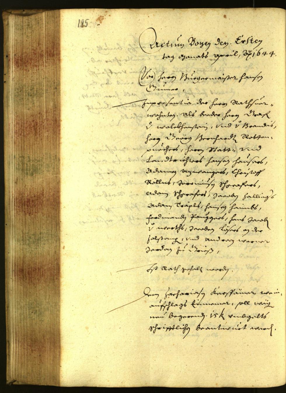 Civic Archives of Bozen-Bolzano - BOhisto Minutes of the council 1644 