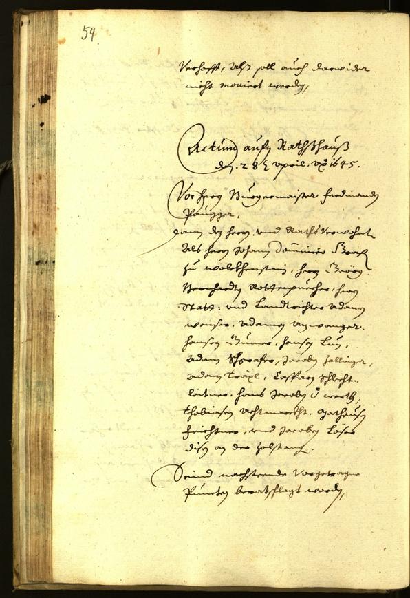 Civic Archives of Bozen-Bolzano - BOhisto Minutes of the council 1645 