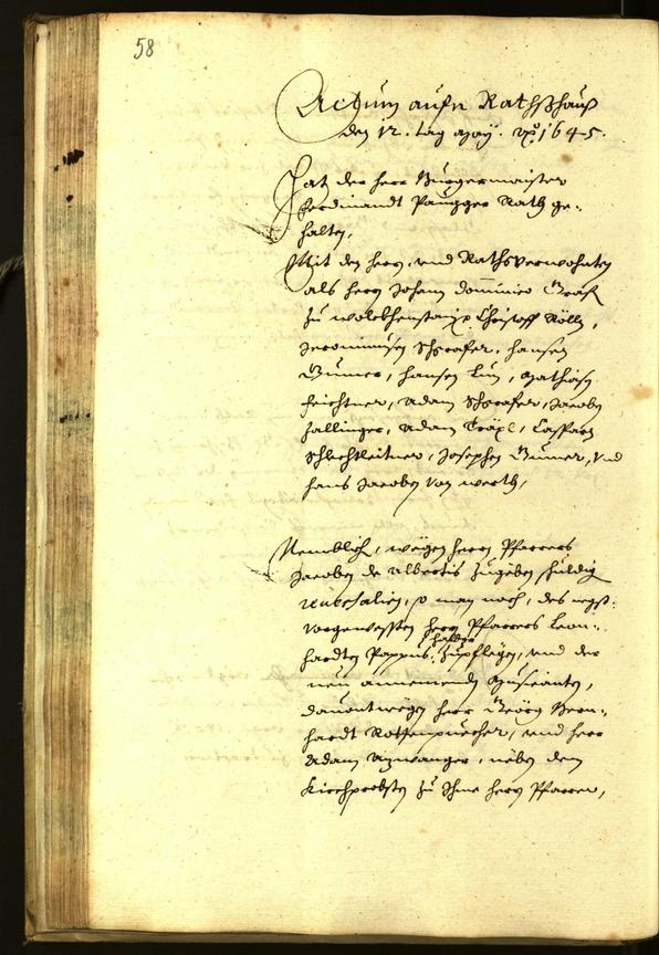 Civic Archives of Bozen-Bolzano - BOhisto Minutes of the council 1645 