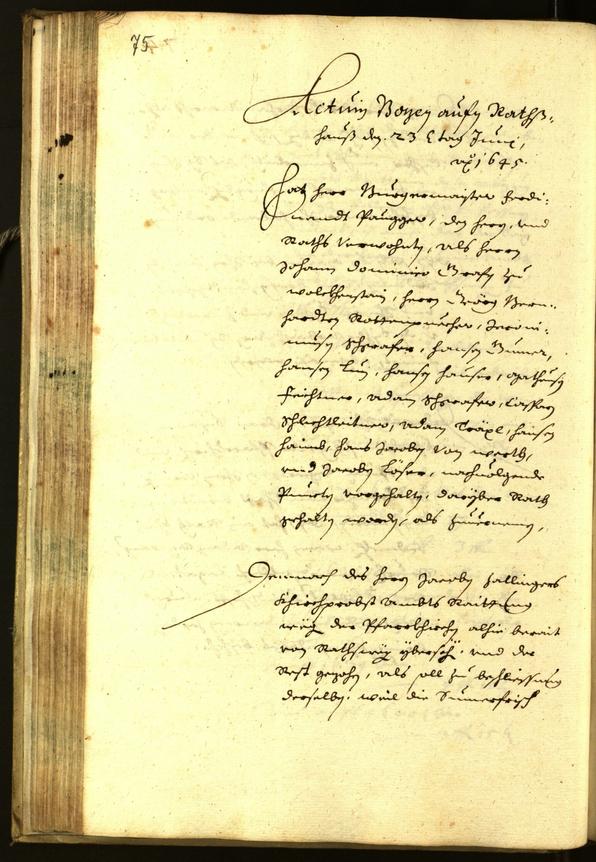 Civic Archives of Bozen-Bolzano - BOhisto Minutes of the council 1645 