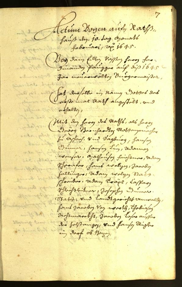 Civic Archives of Bozen-Bolzano - BOhisto Minutes of the council 1645 