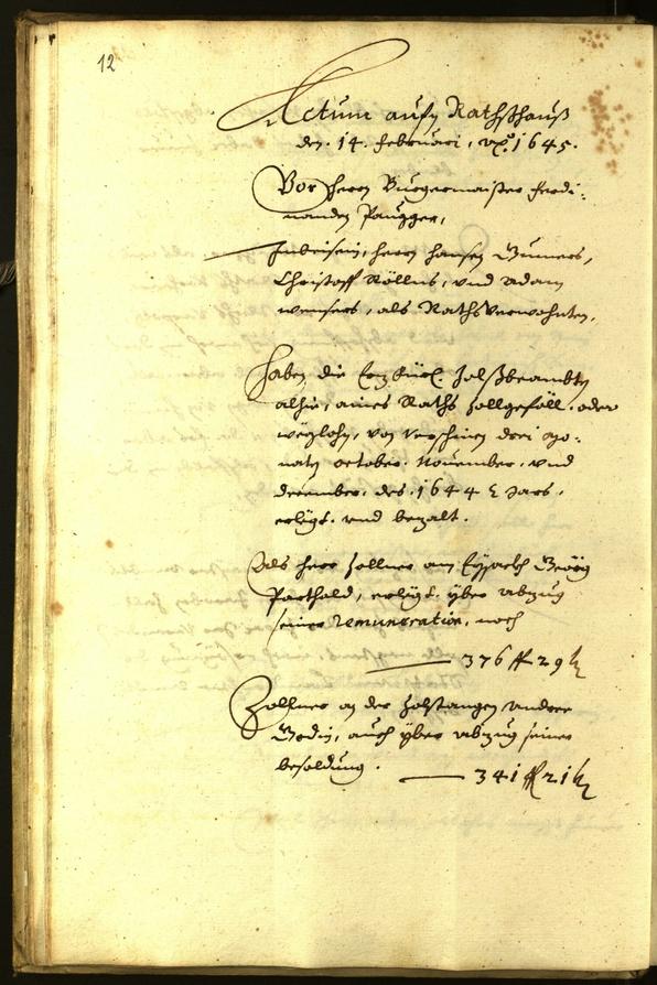 Civic Archives of Bozen-Bolzano - BOhisto Minutes of the council 1645 