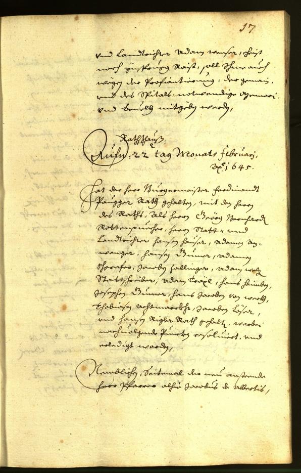 Civic Archives of Bozen-Bolzano - BOhisto Minutes of the council 1645 