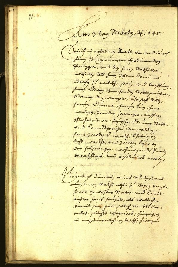 Civic Archives of Bozen-Bolzano - BOhisto Minutes of the council 1645 