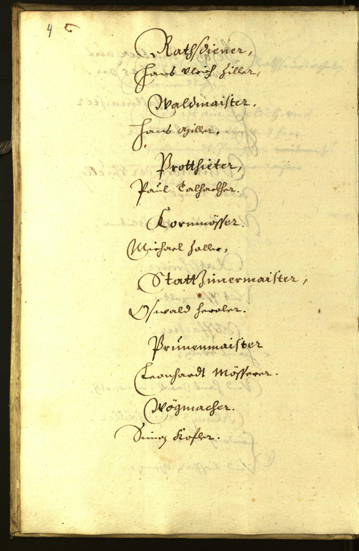 Stadtarchiv Bozen - BOhisto Ratsprotokoll 1645 