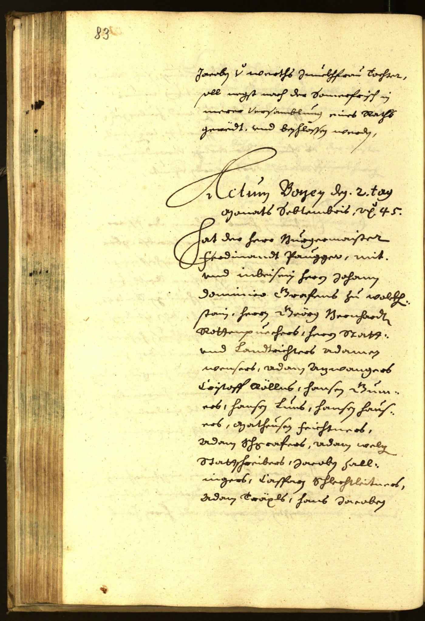 Civic Archives of Bozen-Bolzano - BOhisto Minutes of the council 1645 