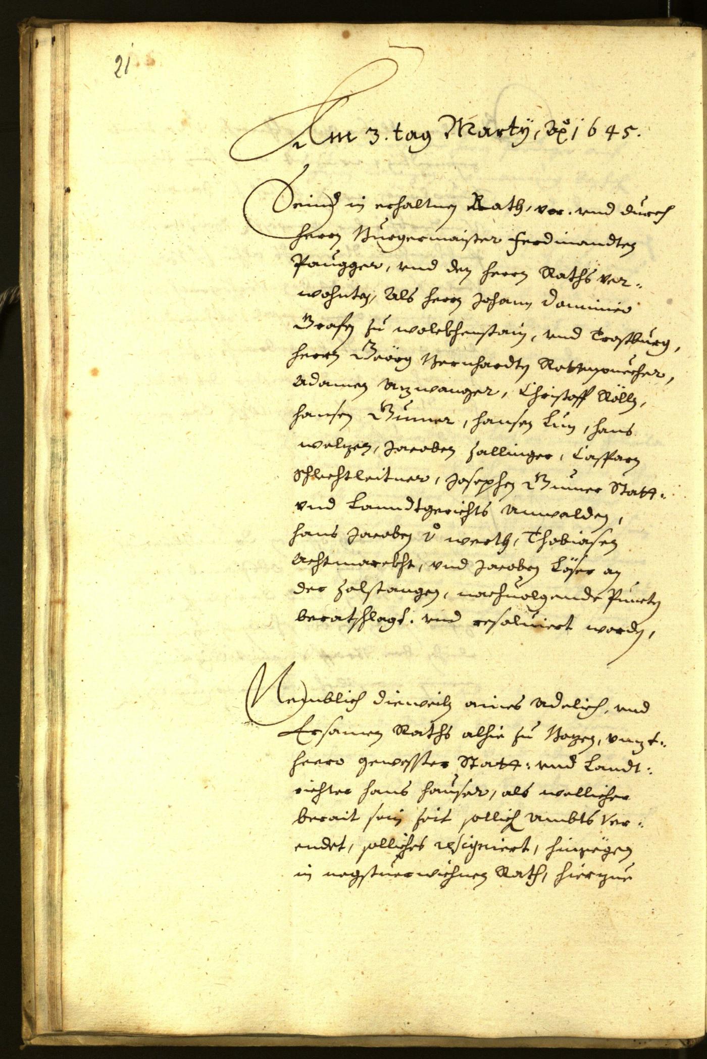 Civic Archives of Bozen-Bolzano - BOhisto Minutes of the council 1645 