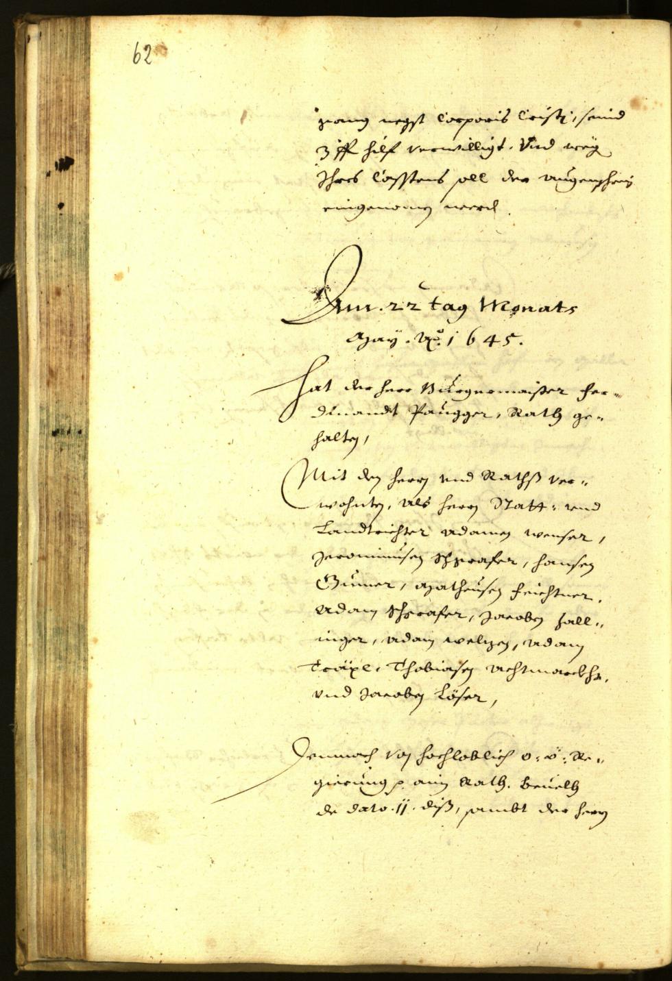 Civic Archives of Bozen-Bolzano - BOhisto Minutes of the council 1645 