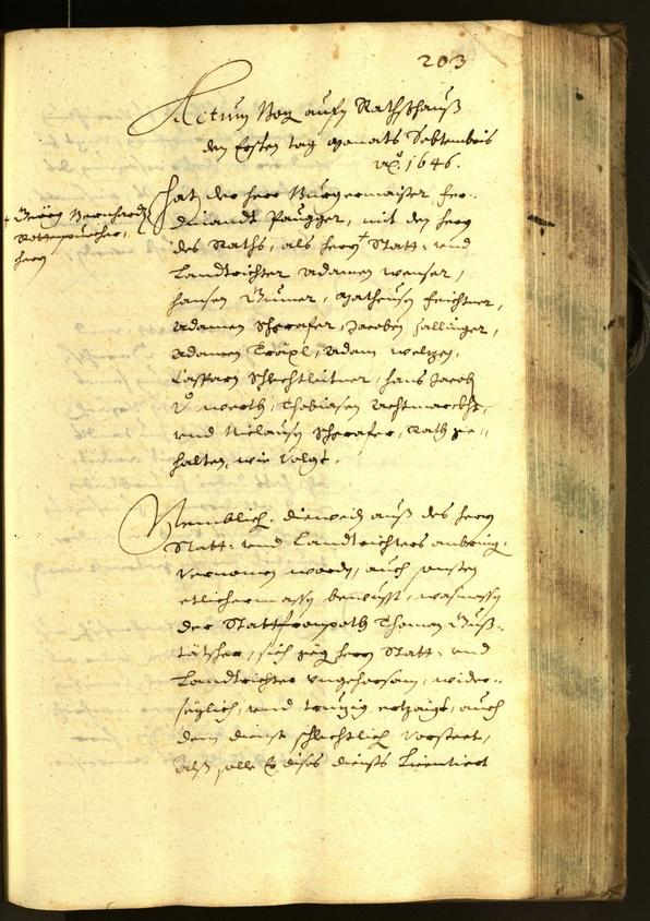 Archivio Storico della Città di Bolzano - BOhisto protocollo consiliare 1646 