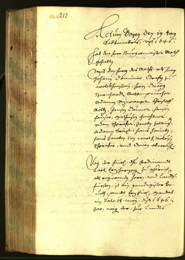 Civic Archives of Bozen-Bolzano - BOhisto Minutes of the council 1646 