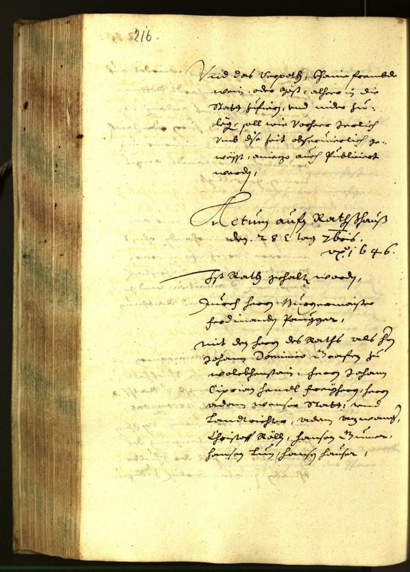 Civic Archives of Bozen-Bolzano - BOhisto Minutes of the council 1646 