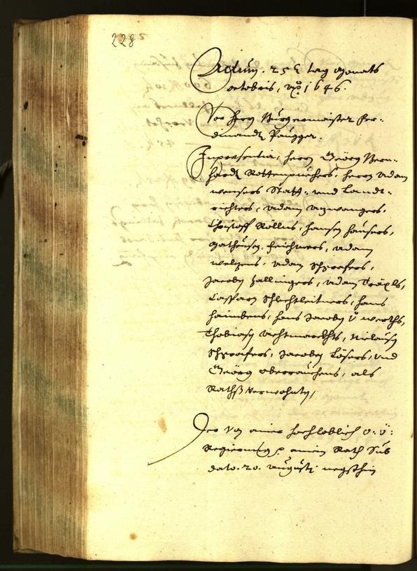 Stadtarchiv Bozen - BOhisto Ratsprotokoll 1646 