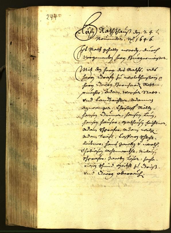 Stadtarchiv Bozen - BOhisto Ratsprotokoll 1646 